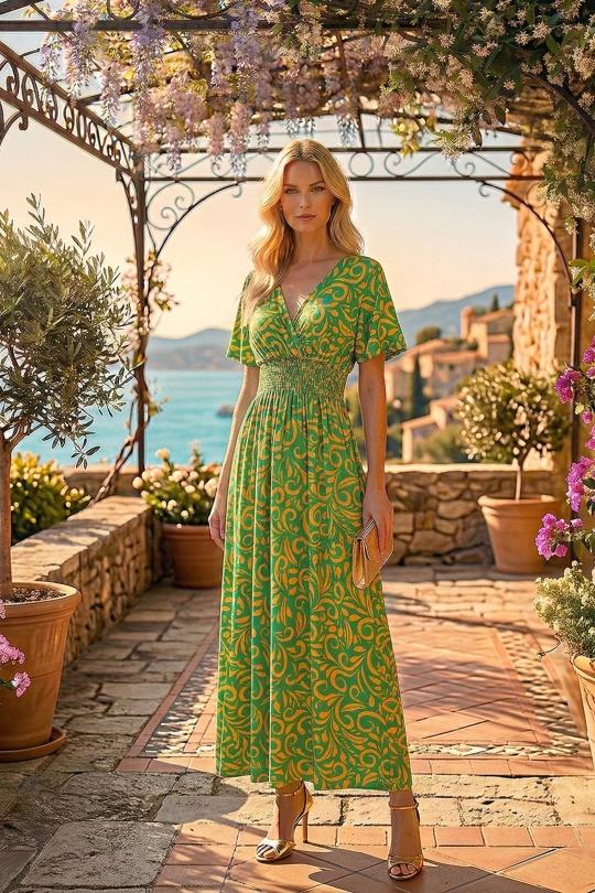 Robes longues Femme Couleurs mélangées MOOYA 610-6 Efashion Paris