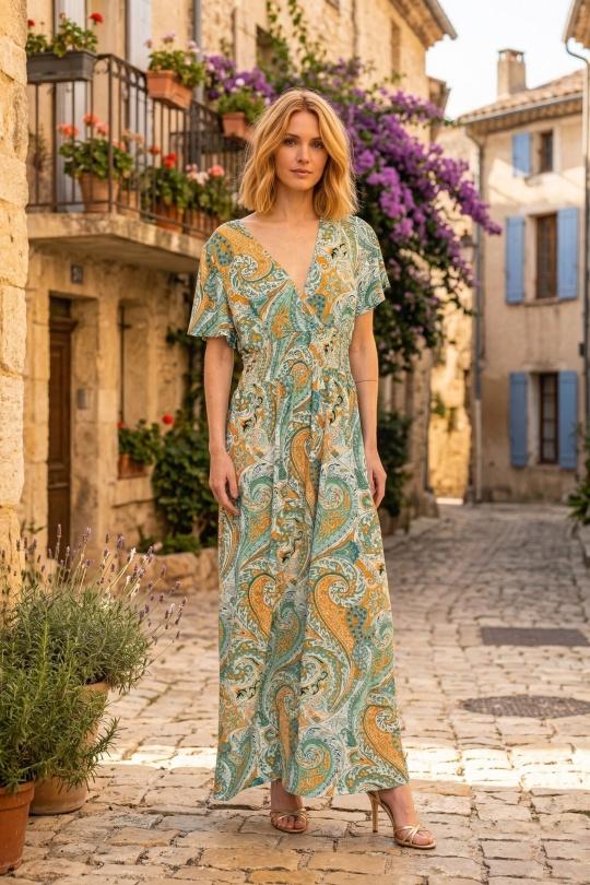 Robes longues Femme Couleurs mélangées MOOYA 830-31 Efashion Paris