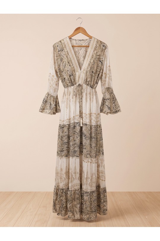 Robes longues Femme Beige MOOYA I2630 Efashion Paris