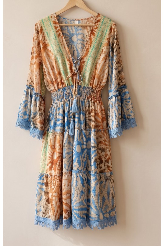 Robes courtes Femme Bleu MOOYA IAL322 Efashion Paris