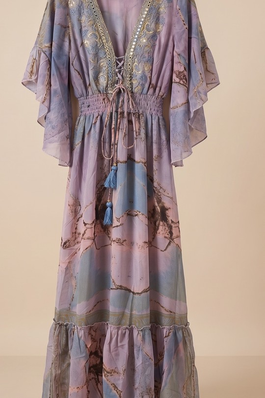 Robes longues Femme Vert MOOYA I2413 Efashion Paris