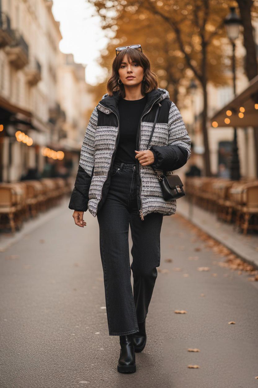 Doudounes Femme Noir MOOYA L100 #c Efashion Paris