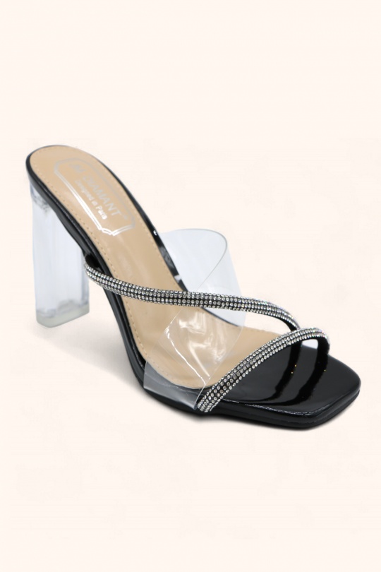 Sandals Shoes Black Jin Ma Shoes 063-1 Efashion Paris