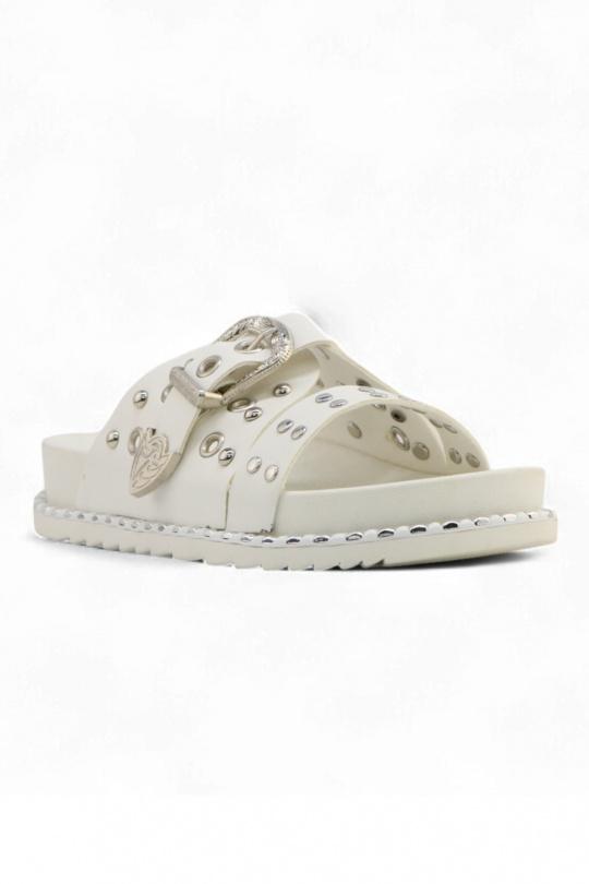 Sandales Chaussures Blanc Jin Ma Shoes 265-5 Efashion Paris