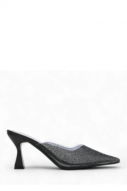 Sandals Shoes Black Jin Ma Shoes 39520-1 Efashion Paris