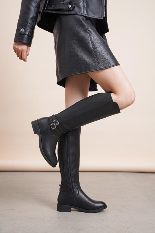Bottes Chaussures Noir Jin Ma Shoes 456 Efashion Paris