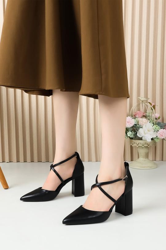 Tacco Scarpe Black Jin Ma Shoes 734-2 Efashion Paris