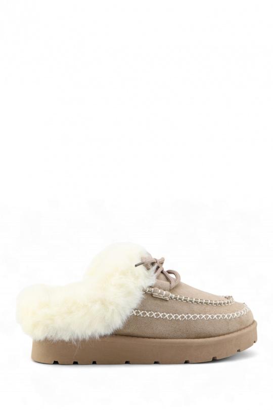 Chaussons, pantoufles Chaussures Taupe Jin Ma Shoes L055 Efashion Paris