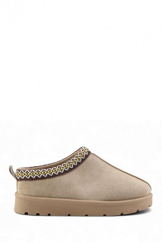 Chaussons, pantoufles Chaussures Taupe Jin Ma Shoes L021 Efashion Paris