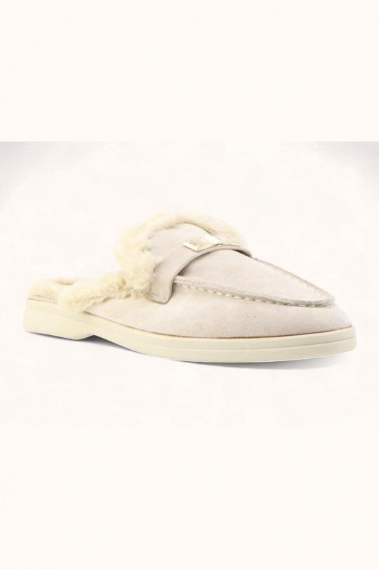Chaussons, pantoufles Chaussures Beige Jin Ma Shoes 9043-03 Efashion Paris