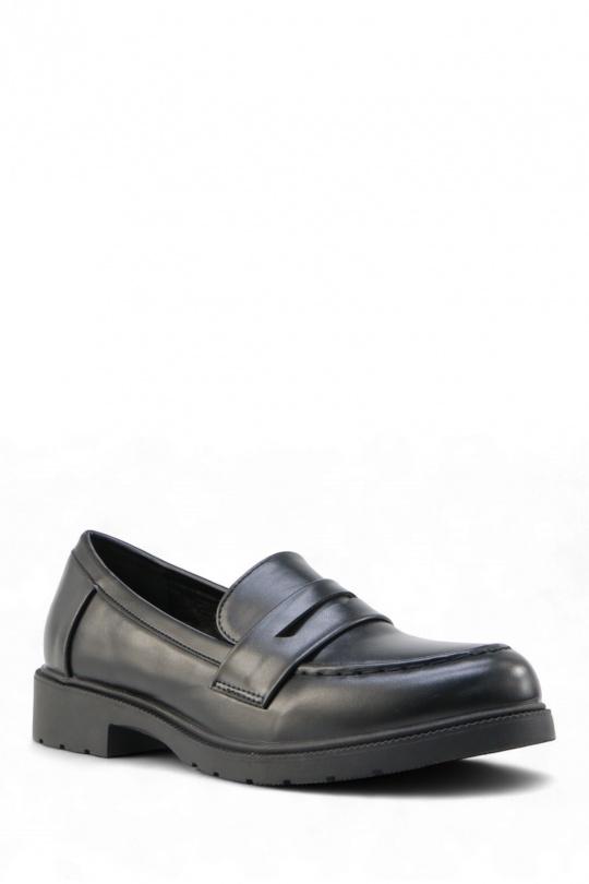 Loafers Shoes Black Jin Ma Shoes D048 Efashion Paris