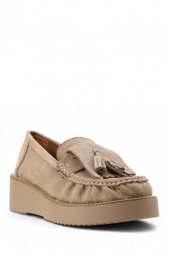 Mocassins Chaussures Taupe Jin Ma Shoes D8367 Efashion Paris