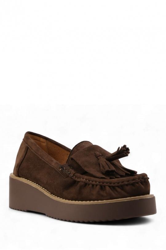 Mocassins Chaussures Taupe Jin Ma Shoes D8367 Efashion Paris