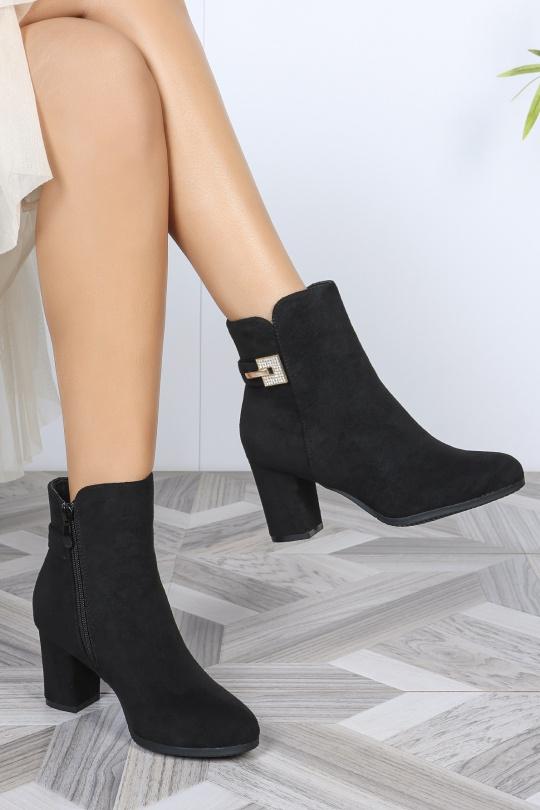 Bottines Chaussures Noir Jin Ma Shoes FZ50 Efashion Paris