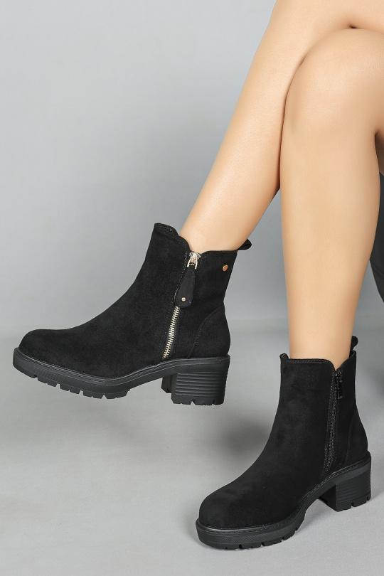 Bottines Chaussures Noir Jin Ma Shoes BOT-2 Efashion Paris