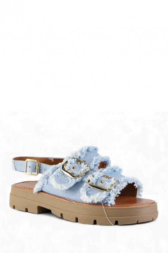 Sandales Chaussures Bleu Jin Ma Shoes 027-09 Efashion Paris