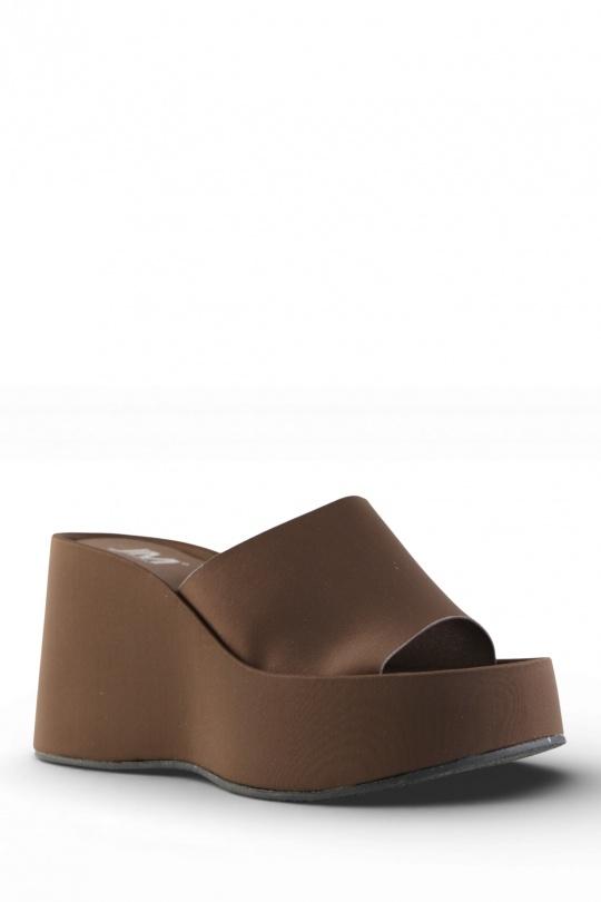 Compensées Chaussures Marron foncé Jin Ma Shoes TF335 Efashion Paris