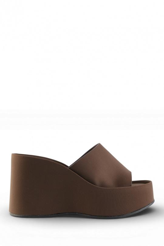 Compensées Chaussures Marron foncé Jin Ma Shoes TF335 Efashion Paris