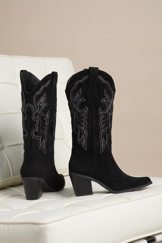 Bottes Chaussures Noir Jin Ma Shoes 5555 Efashion Paris