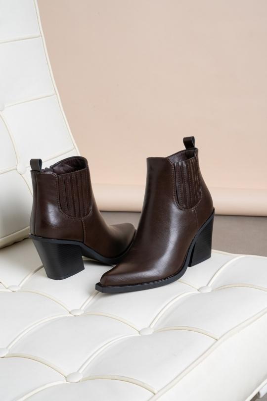 Ankle boots Shoes Dark brown Jin Ma Shoes 790 Efashion Paris