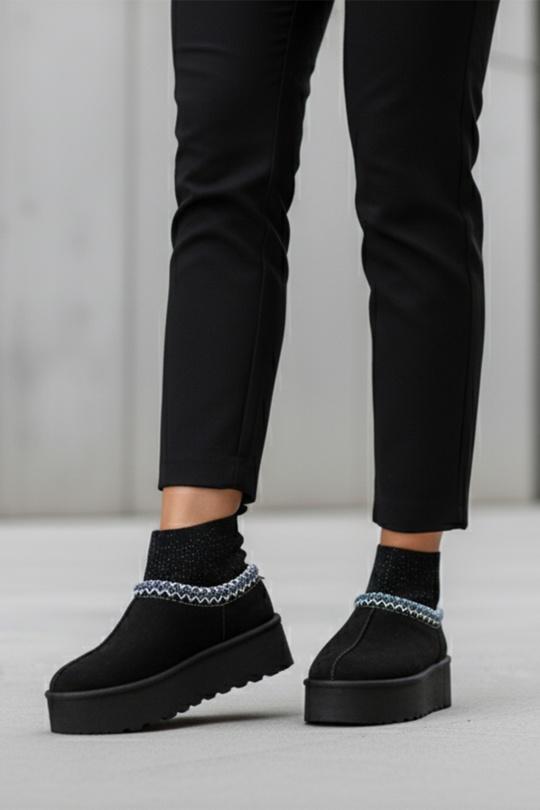 Bottines Chaussures Noir Jin Ma Shoes 335-29 Efashion Paris