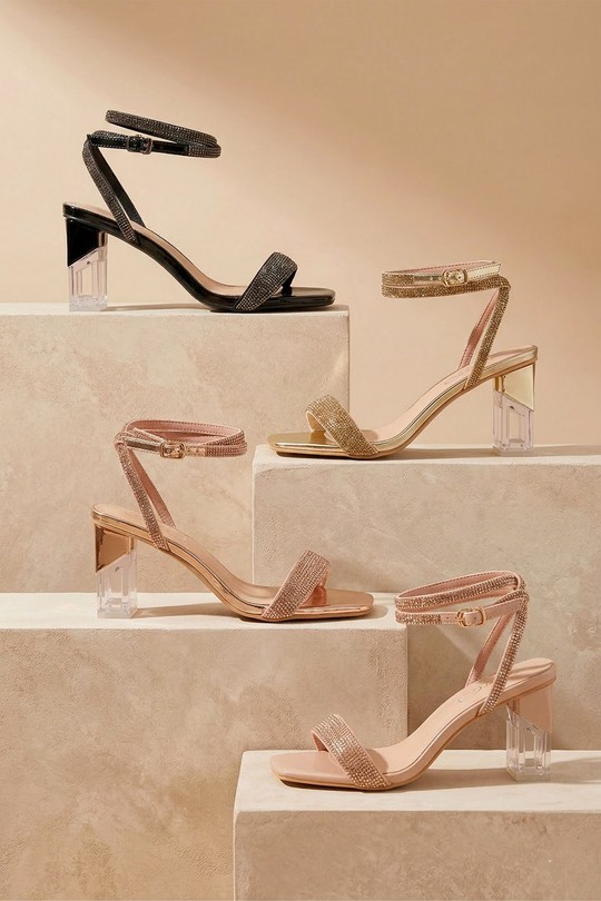 Sandales Chaussures Noir Jin Ma Shoes 5638 Efashion Paris