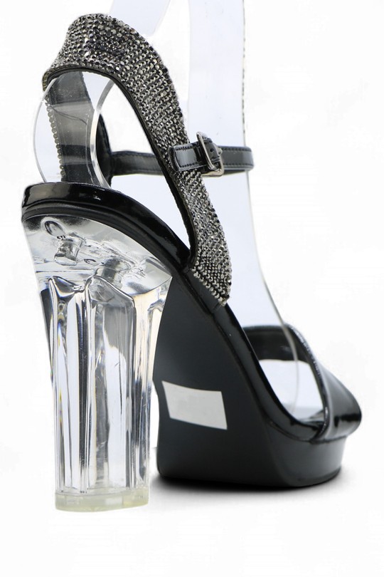 Sandales Chaussures Noir Jin Ma Shoes 135048 Efashion Paris