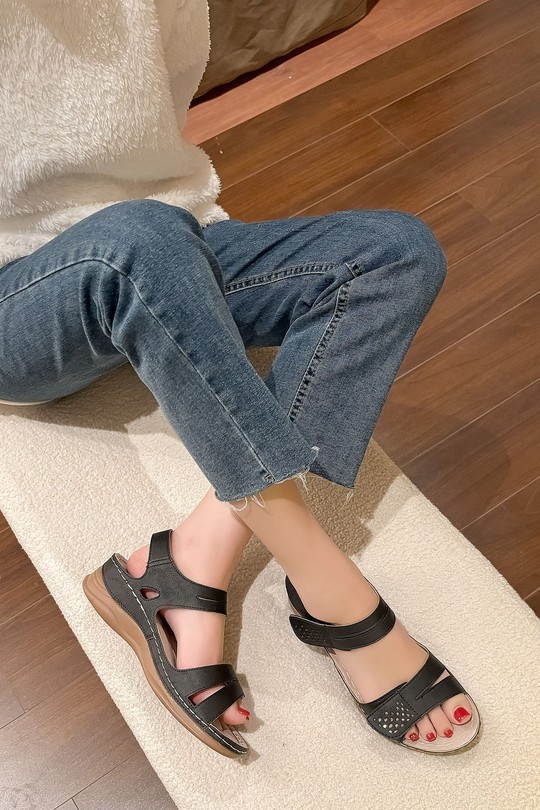 Compensées Chaussures Noir Jin Ma Shoes 008-10 Efashion Paris