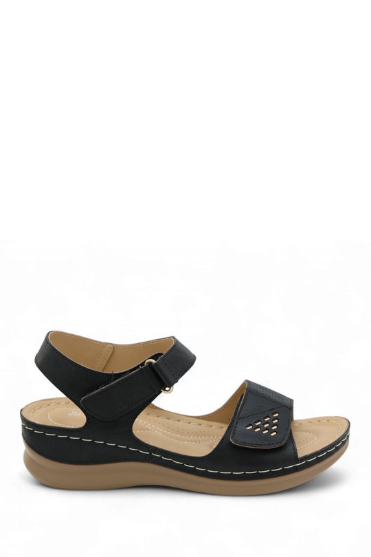 Sandales Chaussures Noir Jin Ma Shoes 008-8 Efashion Paris