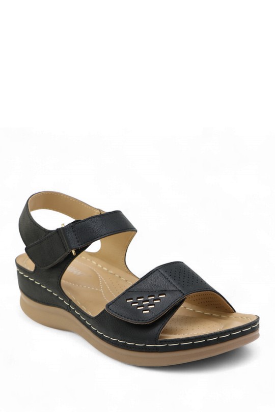 Sandales Chaussures Noir Jin Ma Shoes 008-8 Efashion Paris