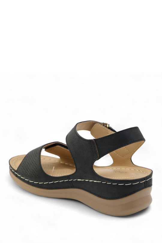 Sandales Chaussures Noir Jin Ma Shoes 008-8 Efashion Paris