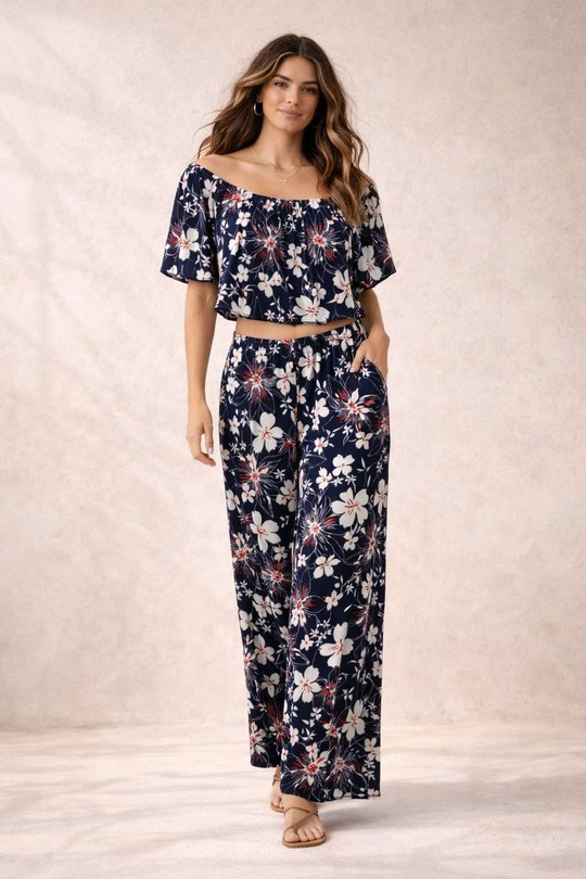 Ensembles Femme Rouge ALYRA 521-PE26-IMP01 Efashion Paris