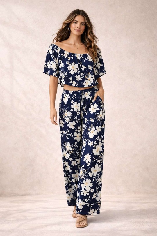 Ensembles Femme Rouge ALYRA 521-PE26-IMP01 Efashion Paris