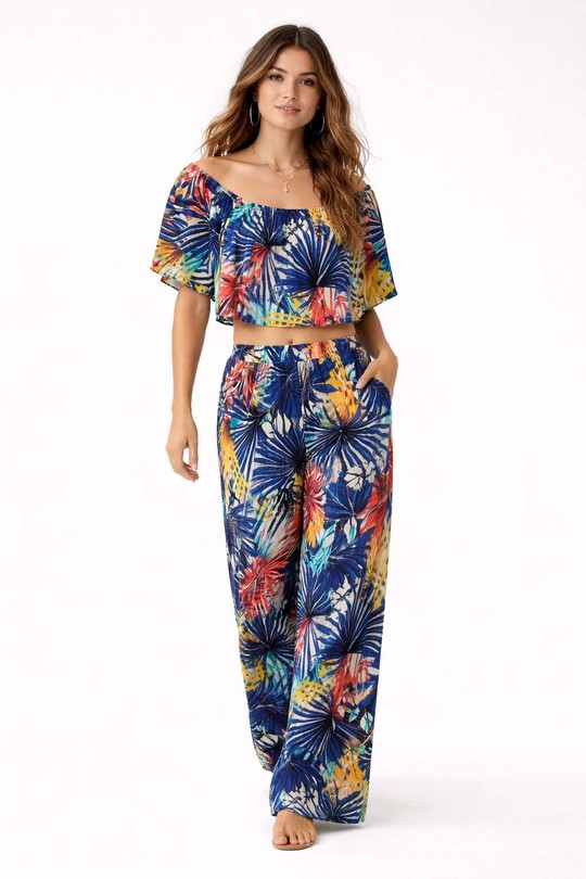 Ensembles Femme Rose ALYRA 521-PE26-IMP02 Efashion Paris