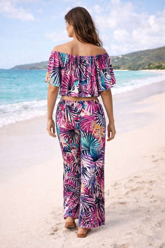 Ensembles Femme Rose ALYRA 521-PE26-IMP02 Efashion Paris