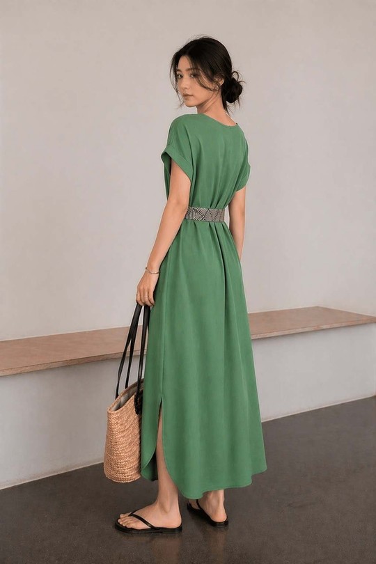 Robes longues Femme Vert d eau ALYRA 998 Efashion Paris