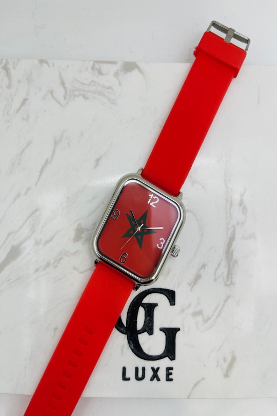 Montres Homme Accessoires Rouge MICHAEL JOHN ET GG LUXE FZ-B033-H-MAROC-A Efashion Paris