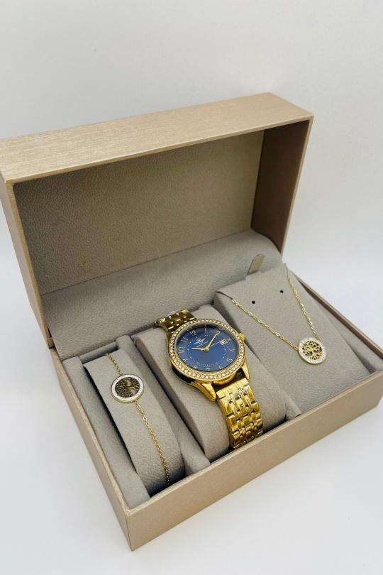 Watches Accessories Blue MICHAEL JOHN ET GG LUXE COFFRET SET FEMME FZ2246 O Efashion Paris