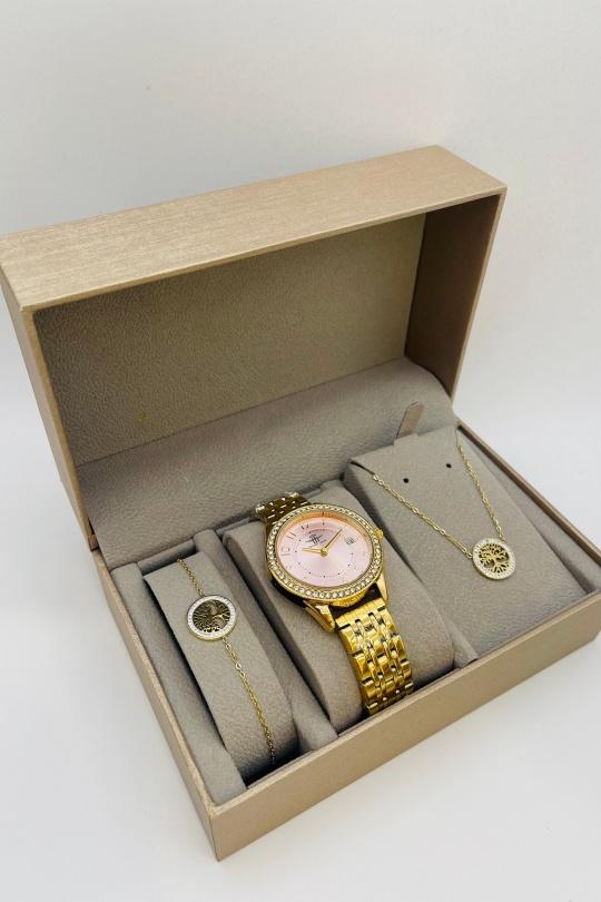 Montres Accessoires Rose MICHAEL JOHN ET GG LUXE COFFRET SET FEMME FZ2246 O Efashion Paris