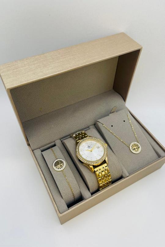 Montres Accessoires Blanc MICHAEL JOHN ET GG LUXE COFFRET SET FEMME FZ2246 O Efashion Paris