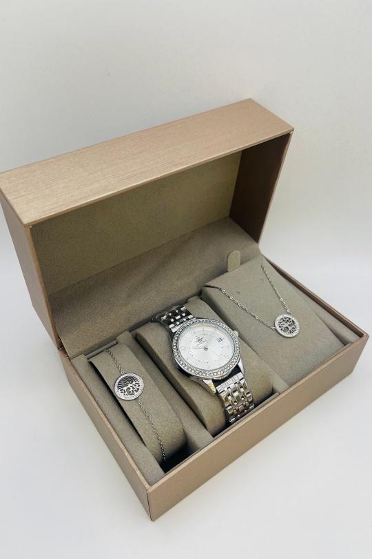 Montres Accessoires Blanc MICHAEL JOHN ET GG LUXE COFFRET SET FEMME FZ2246 A Efashion Paris