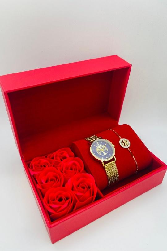 Watches Accessories Purple MICHAEL JOHN ET GG LUXE COFFRET ROUGE FEMME KH12303 O Efashion Paris