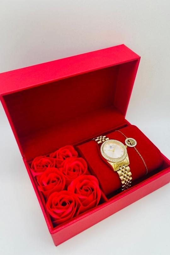 Watches Accessories Pink MICHAEL JOHN ET GG LUXE COFFRET ROUGE FEMME OND3897 O Efashion Paris