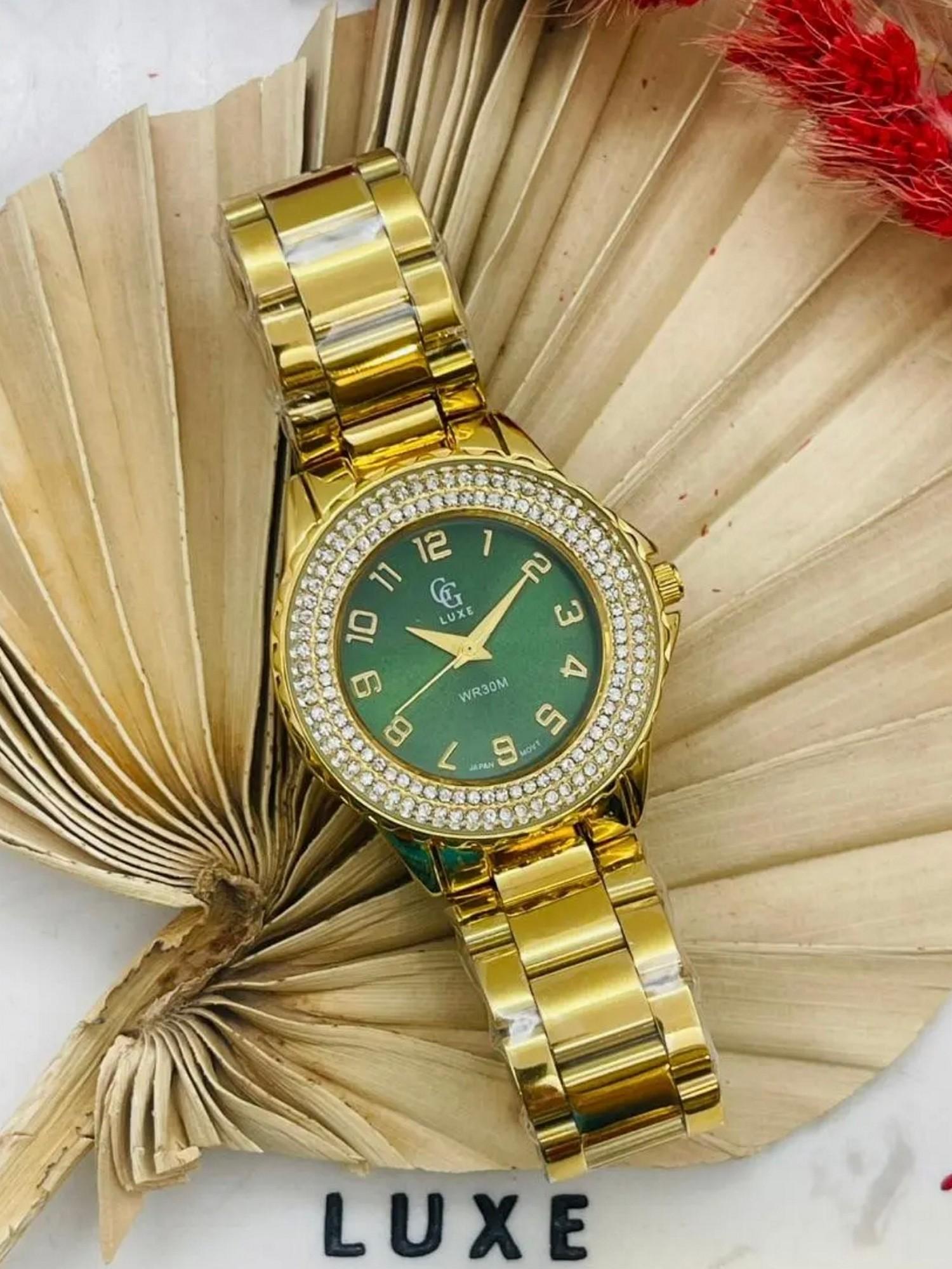Watches Accessories Green MICHAEL JOHN ET GG LUXE MONTRE FEMME GG LUXE 3677 #c Efashion Paris