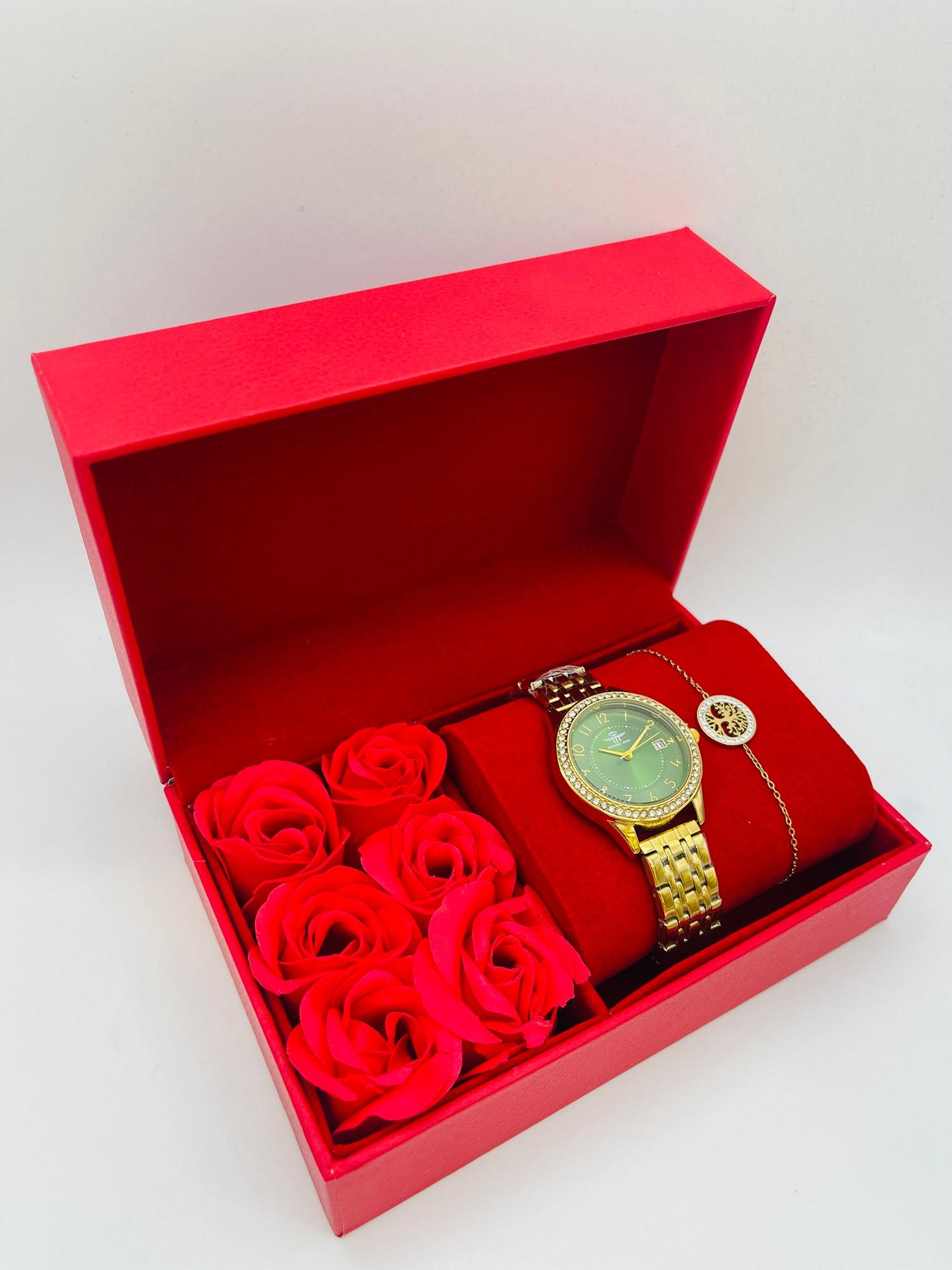 Watches Accessories Green MICHAEL JOHN ET GG LUXE COFFRET ROUGE FEMME FZ2246 O #c Efashion Paris