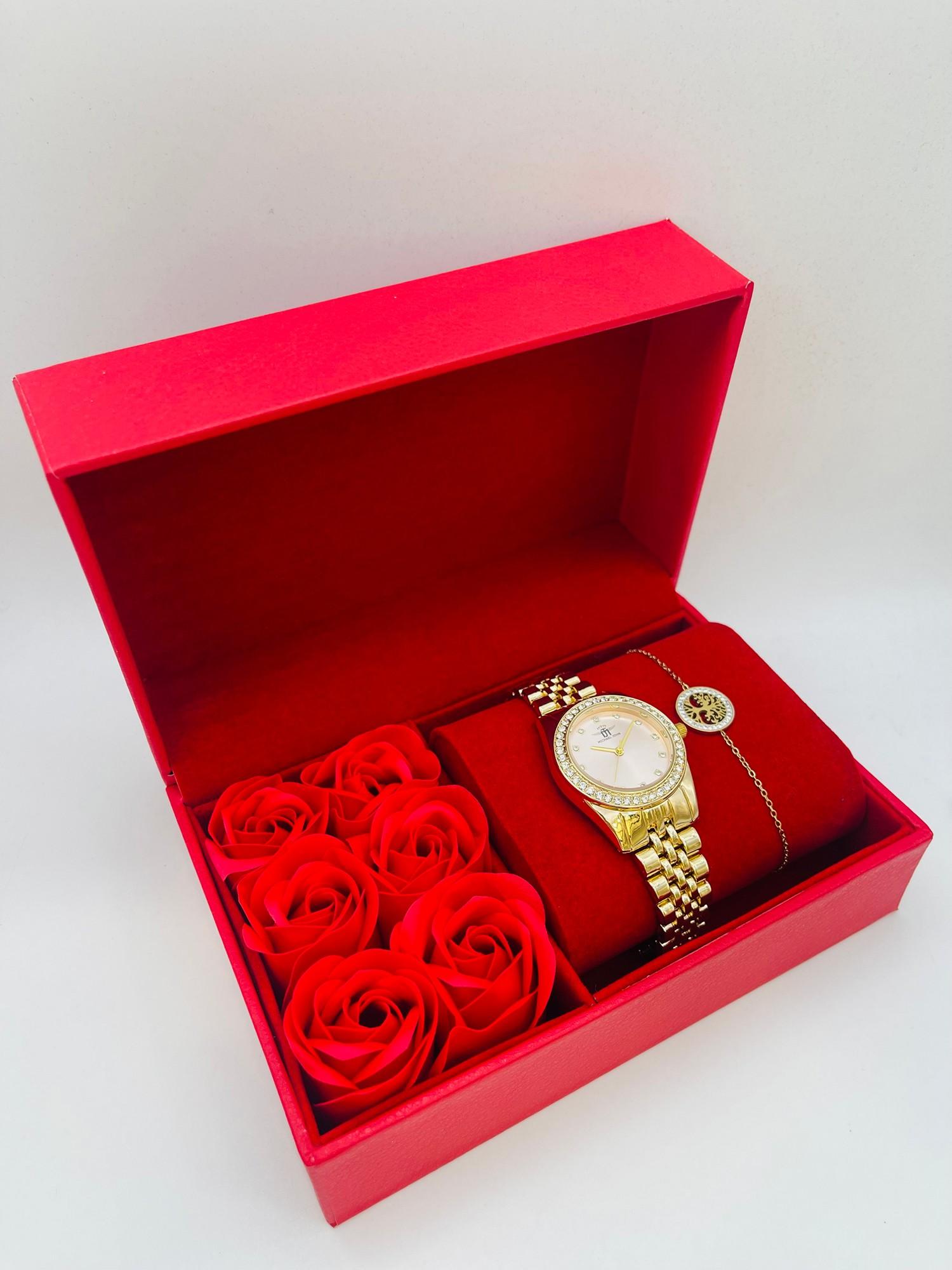 Watches Accessories Pink MICHAEL JOHN ET GG LUXE COFFRET ROUGE FEMME OND3897 O #c Efashion Paris
