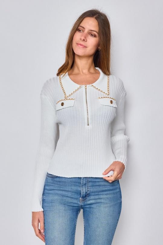 Jumpers Women 8861-BLANC PARIS ET MOI | Efashion Paris on eFashion.