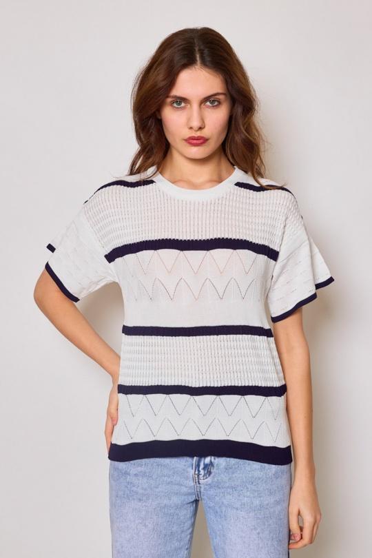 Jumpers Women White PARIS ET MOI 8964 Efashion Paris