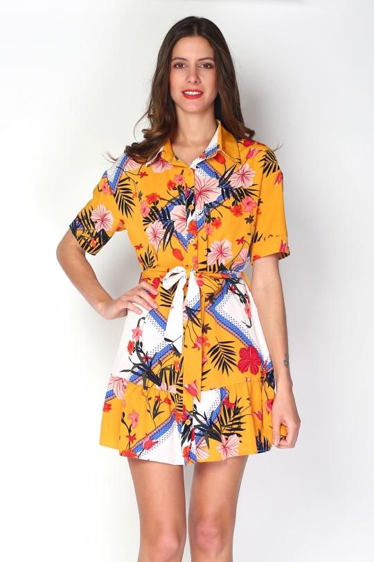 Abiti corti Donna Yellow PARIS ET MOI 8328 Efashion Paris