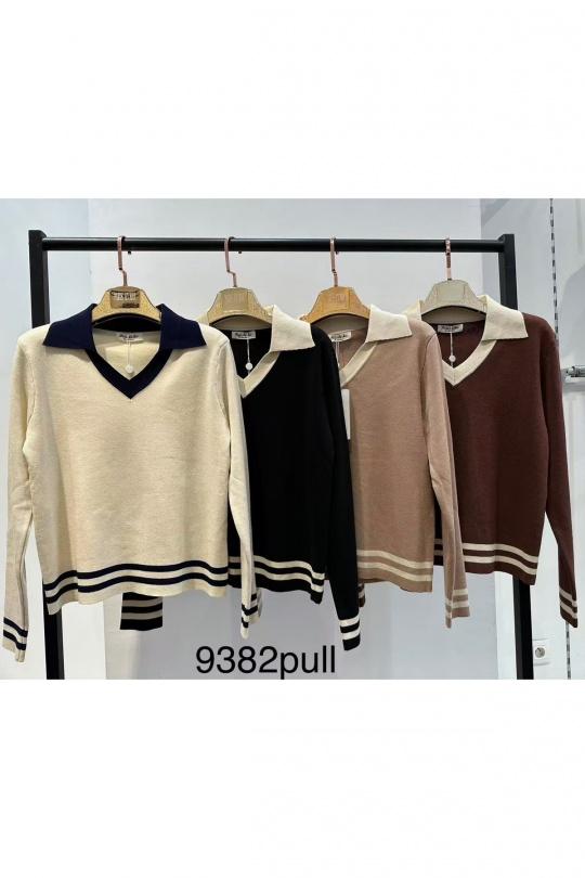 Pulls Femme Noir PARIS ET MOI 9382 Efashion Paris